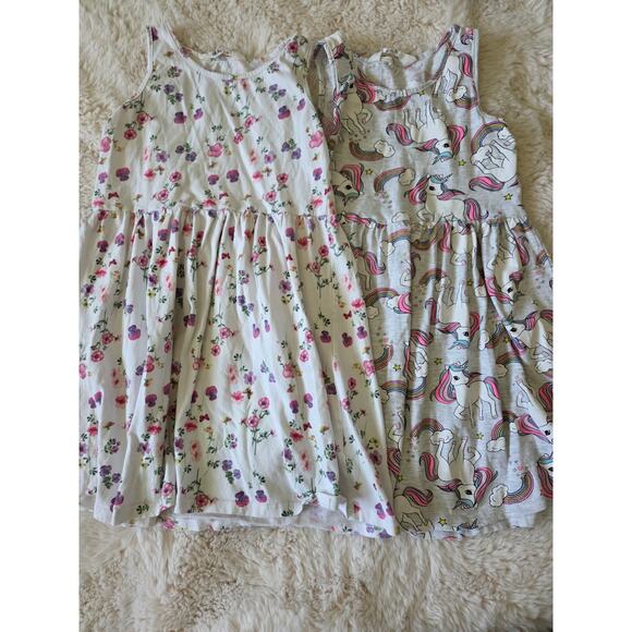 Girls Lot of 9 Dresses 1 Romper girls size 6-7 Sleeveless summer spring - Picture 4 of 9